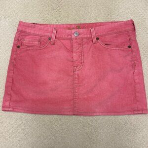 7 For All Mankind Corduroy Mini Skirt, Size: 29